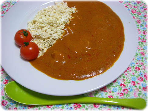 豆腐と卵白のごはん風でカレー